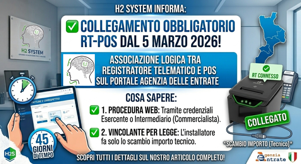 OBBLIGO COLLEGAMENTO RT-POS: COSA SAPERE E COME MUOVERSI DAL 5 MARZO 2026